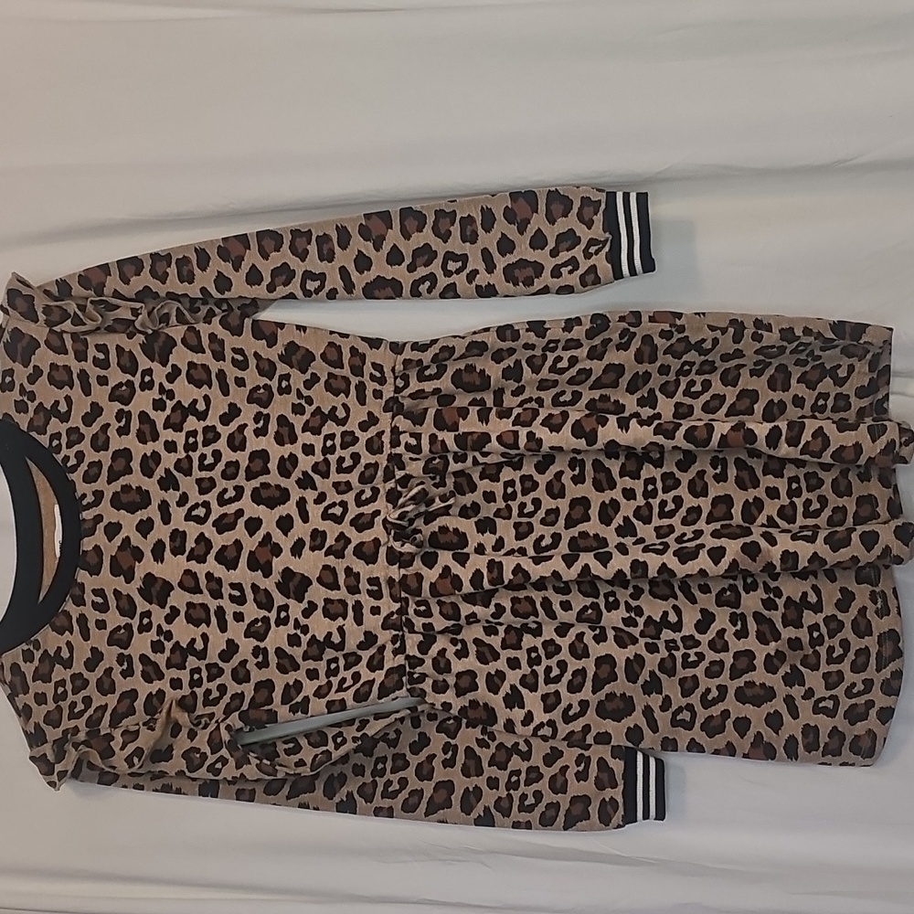 Leopard print girls dress size large